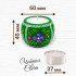 Hand-Painted Candleholder Set and Box with Ogovo Painting, Natural Wood