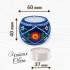 Hand-Painted Wooden Gift Set: Blue Ogovo Box and 2 Candle Holders