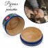 Hand-Painted Wooden Gift Set: Blue Ogovo Box and 2 Candle Holders