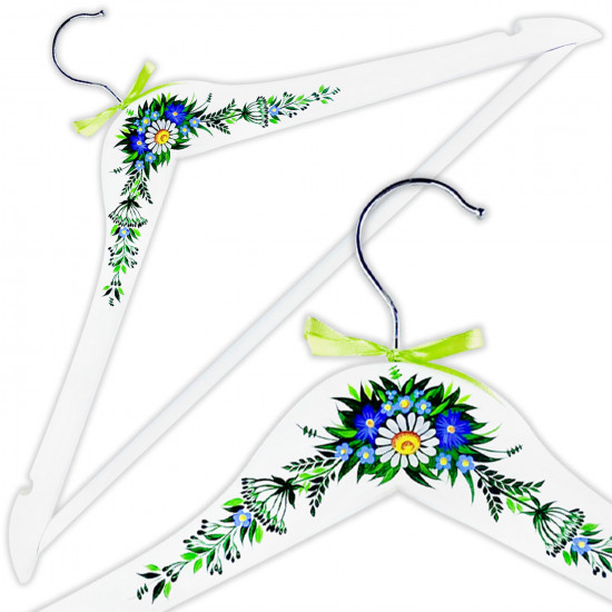 White Wood Bridal Dress Hangers Wooden Coat Hanger, Solid Wood Hangers for Shirts, Jackets, Pants, Wedding Dress