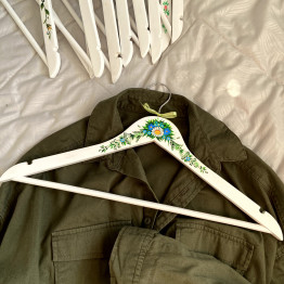 White Wood Bridal Dress Hangers Wooden Coat Hanger, Solid Wood Hangers for Shirts, Jackets, Pants, Wedding Dress