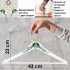 White Wood Bridal Dress Hangers Wooden Coat Hanger, Solid Wood Hangers for Shirts, Jackets, Pants, Wedding Dress