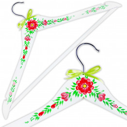 White Wooden Wedding Dress Hanger, Bride Hanger Wedding Gifts for Her, Wooden Bridesmaid Hangers