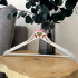 White Wooden Clothes Hanger with Hand Painted Strawberries