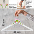 White Wooden Clothes Hanger with Hand Painted Strawberries