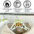White Wood Clothes Hangers Sunflowers - Farmhouse Decor Wood Hangers White - Skirt, Pants Hangers Sunflower Gifts