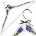 Hand-Painted Wooden Hanger for Dresses – Lavender Floral Design for Bridal or Evening Gowns