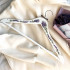 Hand-Painted Wooden Hanger for Dresses – Lavender Floral Design for Bridal or Evening Gowns