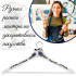 Hand-Painted Wooden Hanger for Dresses – Lavender Floral Design for Bridal or Evening Gowns