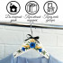 White Wooden Coat Hanger with Cornflowers, Wooden Hangers Modern Farmhouse Decor