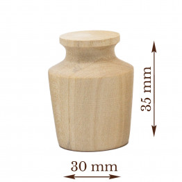 10 PCS Unfinished Wood Jars for DIY Projects, Arts and Crafts - Small Wooden Jars for Crafting, Wood Burning