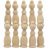 10 pcs Unfinished Wood Chess Pieces King, Paint Your Own DIY Chess Keychain