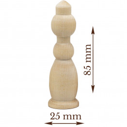 10 pcs Unfinished Wood Chess Pieces King, Paint Your Own DIY Chess Keychain