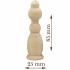 10 pcs Unfinished Wood Chess Pieces King, Paint Your Own DIY Chess Keychain