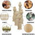 10 pcs Unfinished Wood Chess Pieces King, Paint Your Own DIY Chess Keychain