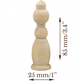 Wooden Craft Blanks King Chess Figurine 20 Pcs for DIY Craft