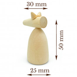 Wooden Craft Figures (Horse) for Painting – Set of 10, Natural Wood, Handmade