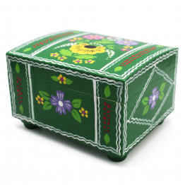 Hand-Painted Wooden Box «Yanov» small — From the Collection «Polesskaya Skrynka»
