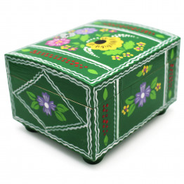 Hand-Painted Wooden Box «Yanov» small — From the Collection «Polesskaya Skrynka»