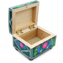 Motol Small Jewelry Box — Hand-Painted Wooden Keepsake from Polesskaya Skrynka Collection