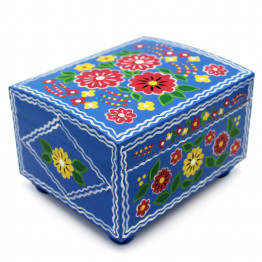 Yaselda Small Jewelry Box — Hand-Painted Wooden Keepsake from Polesskaya Skrynka Collection