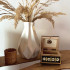 Handcrafted Wooden Box with Straw Inlay and Folk Design