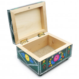 Motol Medium Jewelry Box — Hand-Painted Wooden Keepsake from Polesskaya Skrynka Collection