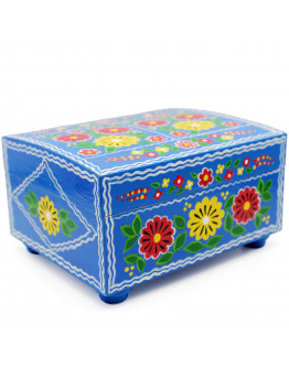 Yaselda Medium Jewelry Box — Hand-Painted Wooden Keepsake from Polesskaya Skrynka Collection