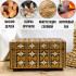 Handmade Wooden Jewelry Box with Straw Marquetry