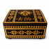 Handmade Wooden Jewelry Box with Straw Marquetry