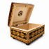 Handmade Wooden Jewelry Box with Straw Marquetry
