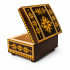 Handmade Wooden Jewelry Box with Straw Marquetry