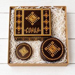 Sontsa Gift Set with Belarusian Straw Marquetry, Salamyany Kod Collection