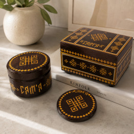 Siamya Gift Set with Belarusian Straw Marquetry, Salamyany Kod Collection