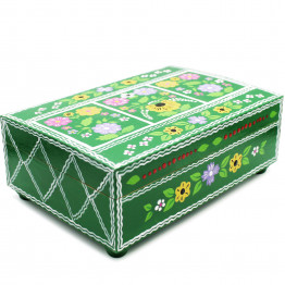 «Yanov» Hand-Painted Wooden Box (Large Model) — From the Collection «Polesskaya Skrynka»
