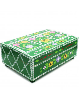 «Yanov» Hand-Painted Wooden Box (Large Model) — From the Collection «Polesskaya Skrynka»