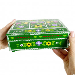 «Yanov» Hand-Painted Wooden Box (Large Model) — From the Collection «Polesskaya Skrynka»