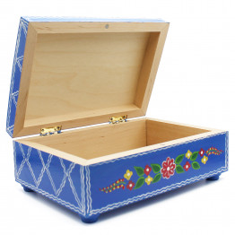 Yaselda Large Jewelry Box — Hand-Painted Wooden Keepsake from Polesskaya Skrynka Collection
