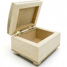 Unfinished Wooden Box with Lid, Unpainted Wood Boxes for Crafts, Unfinished Wood Box for DIY Projects