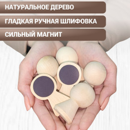 Wooden Female Figure Magnet Blank 2.4" for DIY Crafts