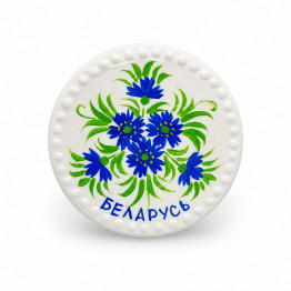 Hand-Painted Round Magnet "Belarus"