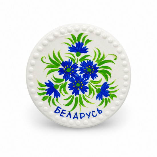 Hand-Painted Round Magnet "Belarus"