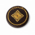 Sontsa Round Wooden Fridge Magnet with Belarusian Straw Marquetry