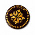 Agon Round Wooden Fridge Magnet with Belarusian Straw Marquetry