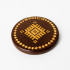 Krasa Round Wooden Fridge Magnet with Belarusian Straw Marquetry