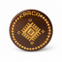 Krasa Round Wooden Fridge Magnet with Belarusian Straw Marquetry