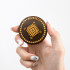 Krasa Round Wooden Fridge Magnet with Belarusian Straw Marquetry