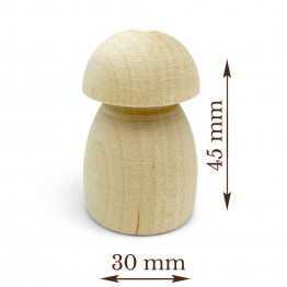10pcs Unfinished Wooden Mushrooms to Paint Your Own Mushroom Figurines for Arts and Crafts