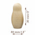 Unfinished Wooden Matryoshka 2×1 Inch – Set of 10 Peg Dolls Blank Figures for Painting