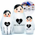 Wooden Desk Calendar Russian Nesting Dolls Set of 3 pcs - Hand Painted Russian Dolls as Perpetual Calendar